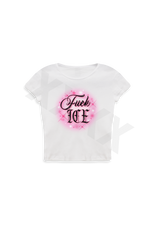 FAUX AIRBRUSH F ICE CROP BABY TEE